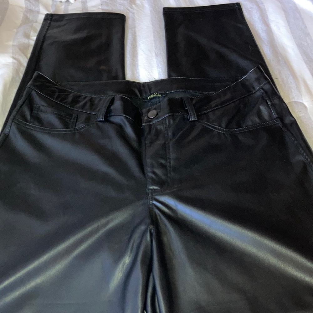 | Black Pleather Jeans |